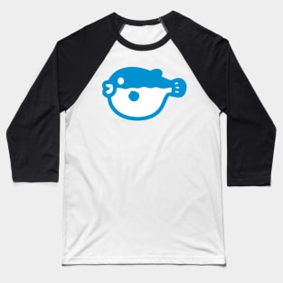 Pufferfish Emoticon Baseball T-Shirt